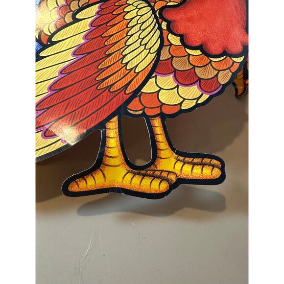 3 Vintage Thanksgiving Die Cut Turkeys Decoration Window Cutouts 1997 Beistle Co - Picture 10 of 16